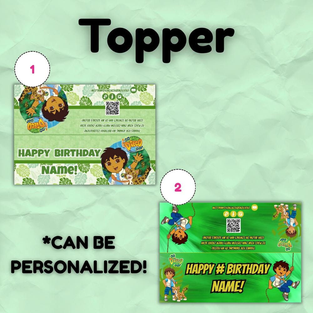 Personalized Go Diego Go Birthday Coloring Activity Pack | Kids Party Favor Topper