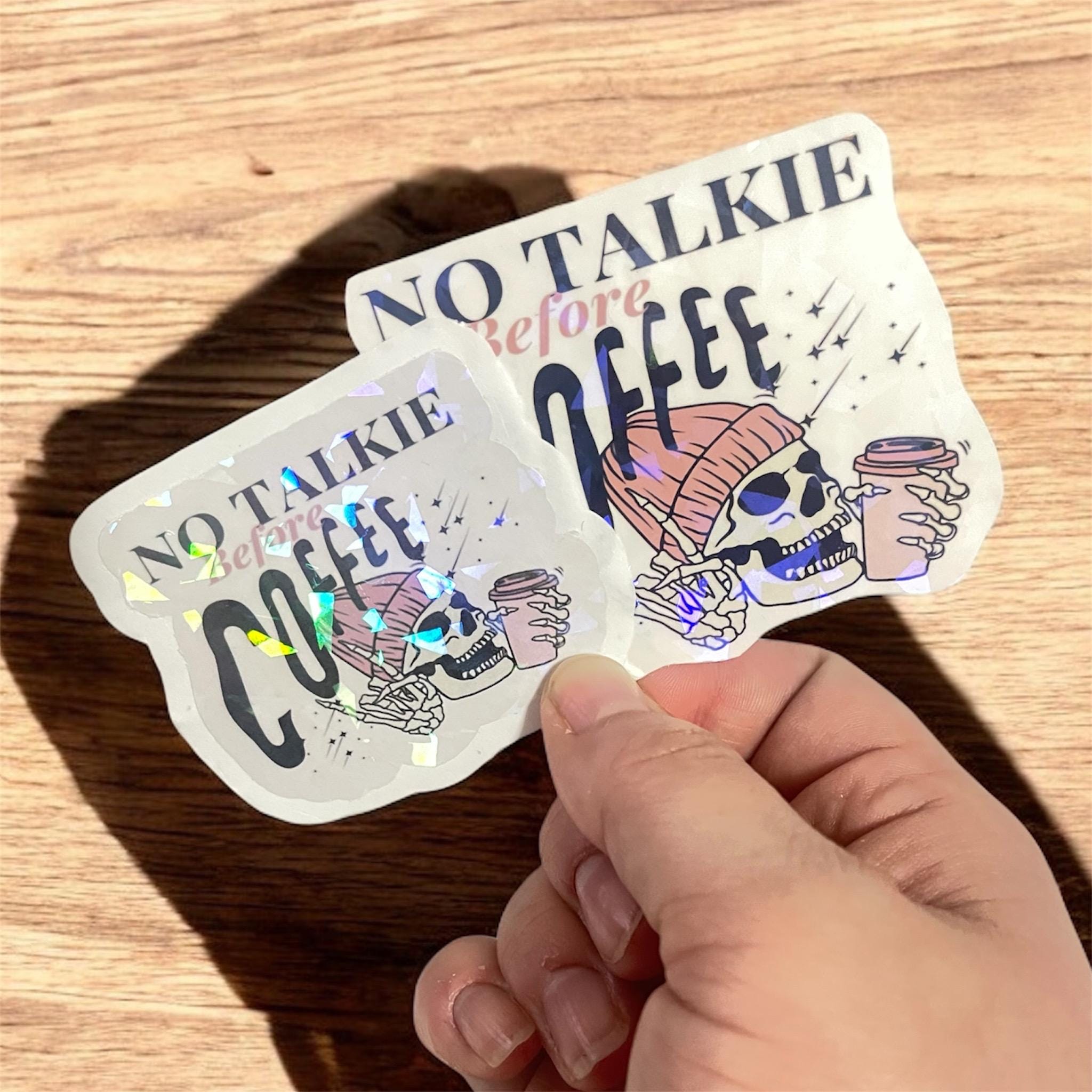 Coffee Lovers Holographic Sticker | Funny Laptop Decal