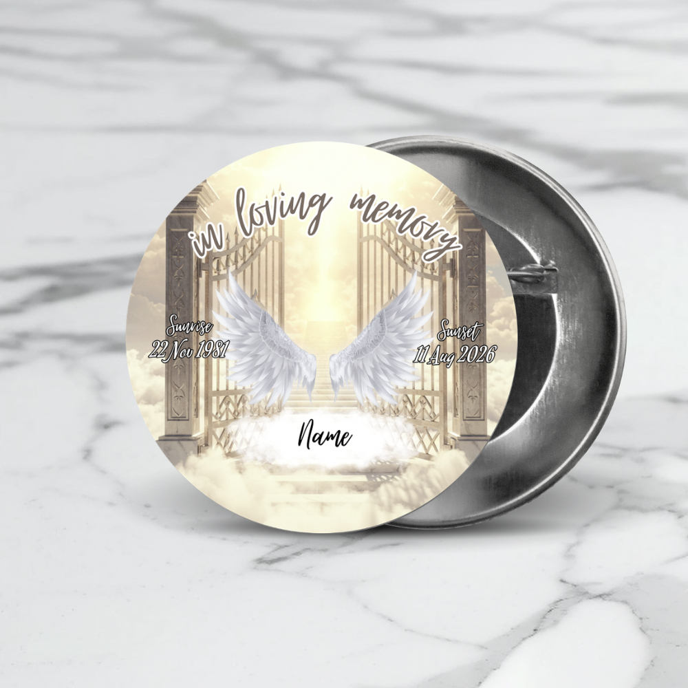 Memorial Buttons – 2.25” Personalized Keepsakes