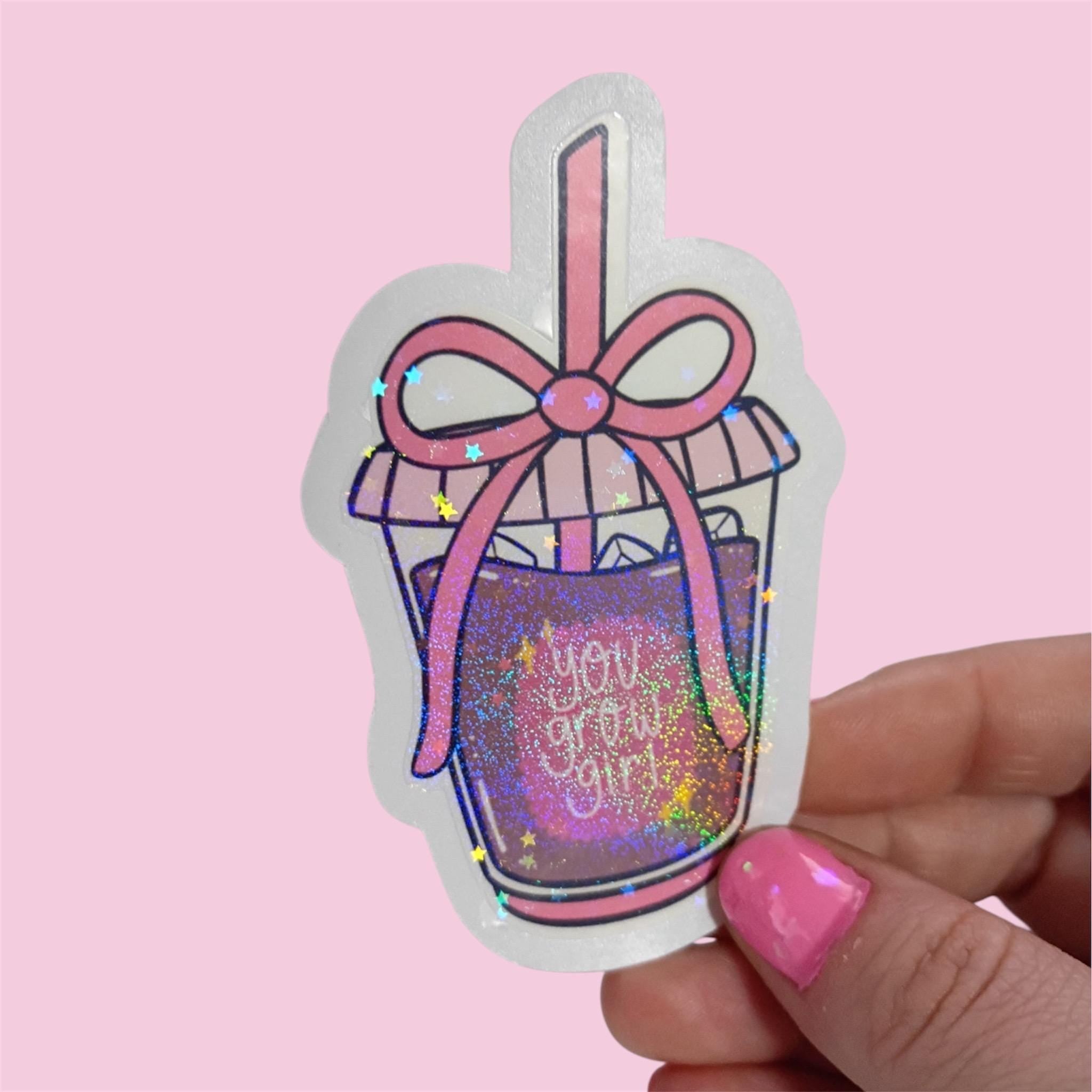 You Grow Girl Holographic Sticker | Coffee Lover Sticker | Motivational Vinyl Decal