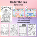 Under the Sea Birthday Coloring Party Favor • Custom Coloring Party Favor