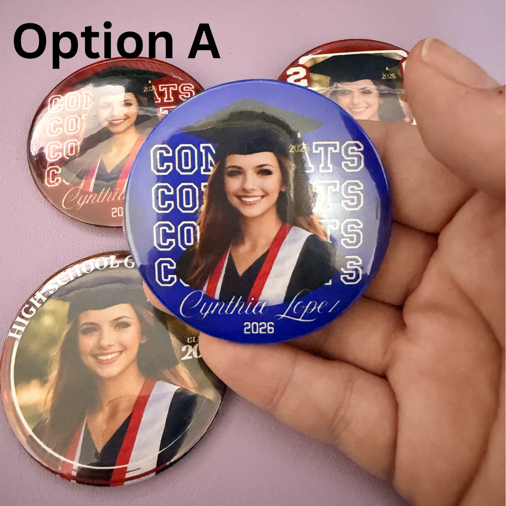Custom Graduation Buttons | 2026 Grad Gift