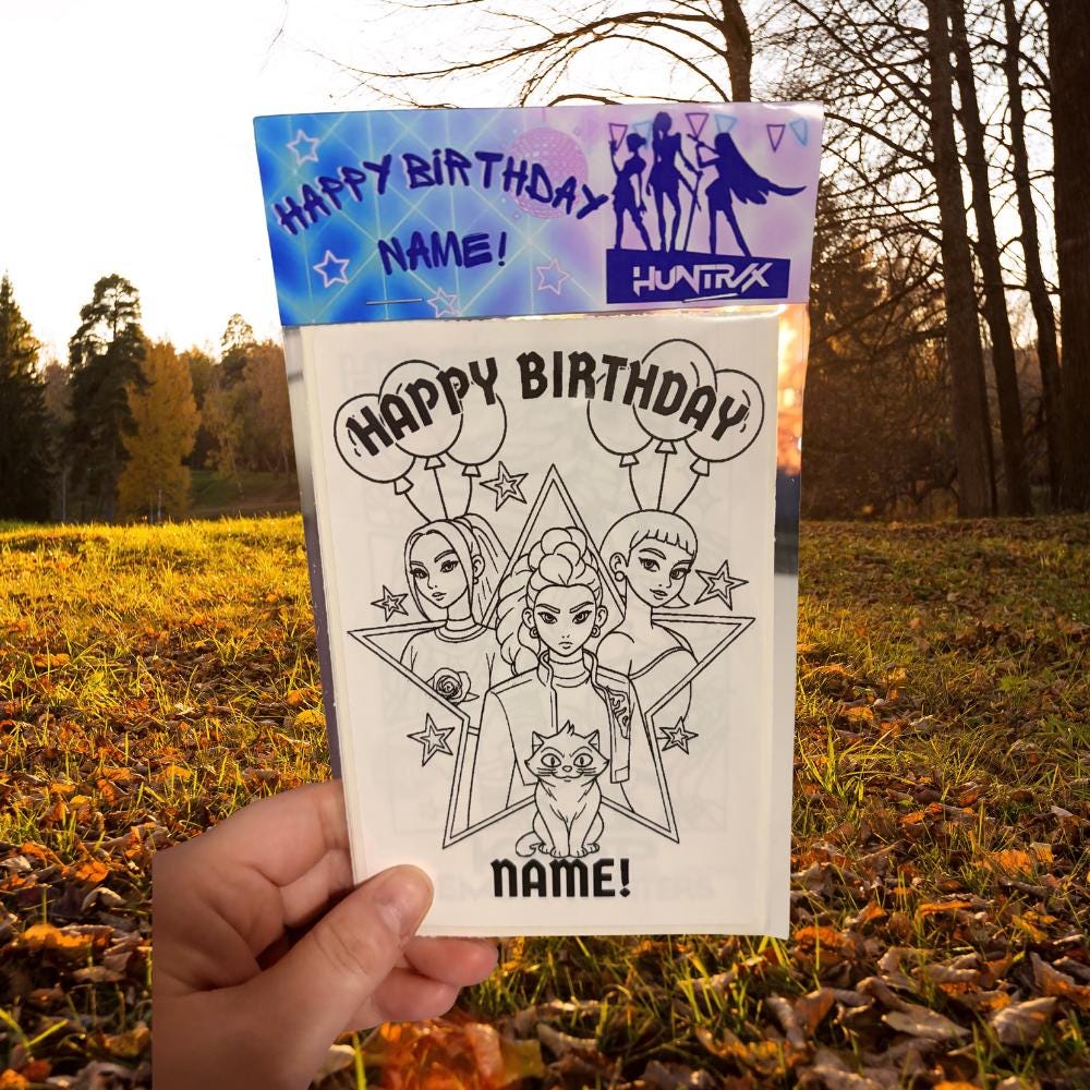 Personalized Kpop Party Favor • Coloring Pack • Birthday Activity Set • Custom Goodie Bag • Assembled and Ready to Hand Out