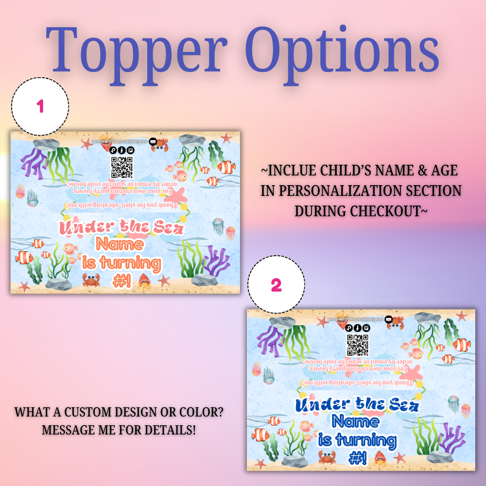 Under the Sea Birthday Coloring Party Favor • Custom Coloring Party Favor