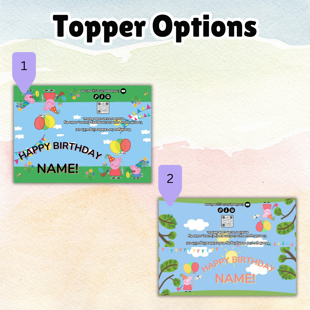 Peppa Pig Coloring Pack – Personalized Birthday Party Favor (Physical)