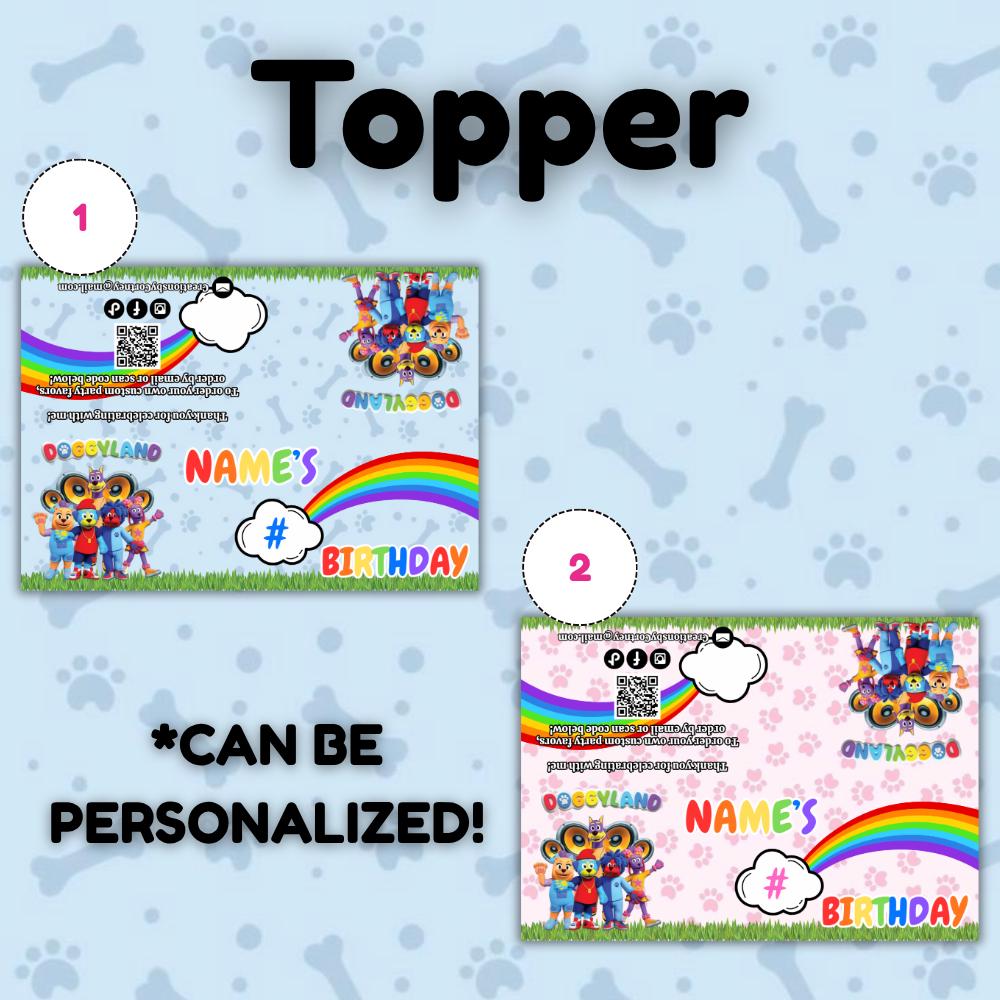 Personalized Doggyland Party Favor • Kids Coloring Birthday Activity • Custom Topper • Assembled & Ready to Hand Out