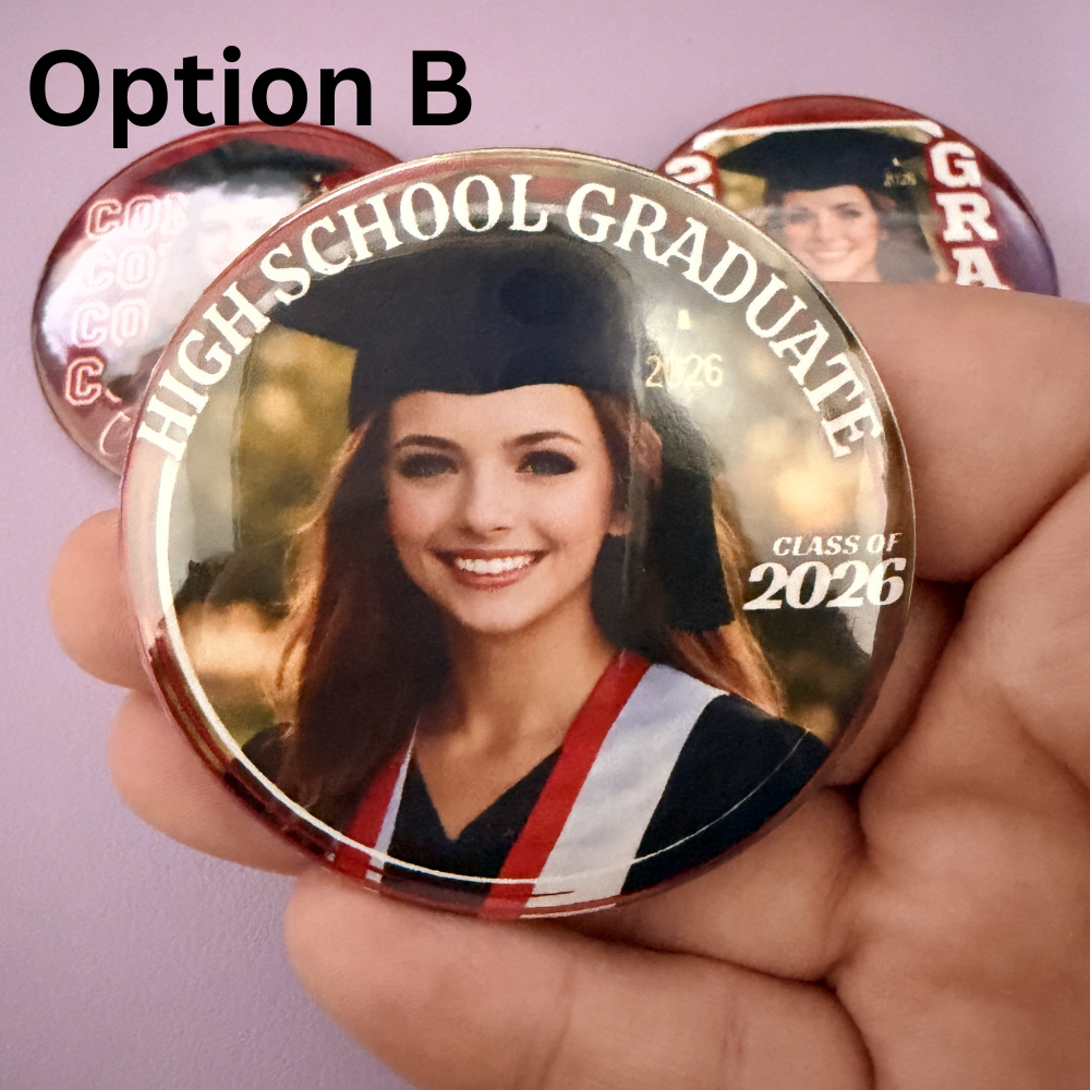Custom Graduation Buttons | 2026 Grad Gift