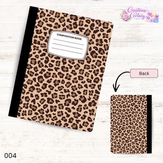 Leopard Print Composition Notebook