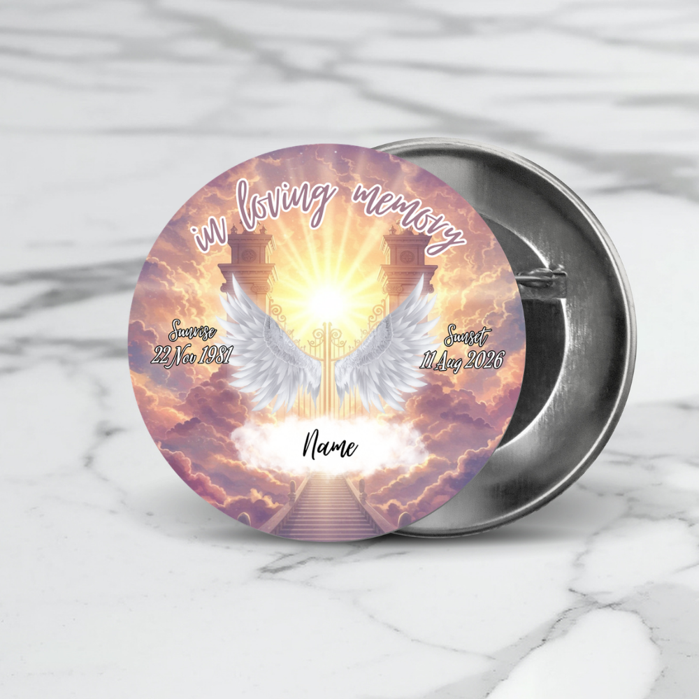 Memorial Buttons – 2.25” Personalized Keepsakes