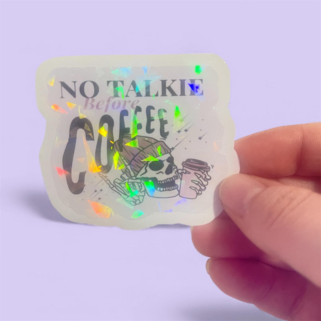 Coffee Lovers Holographic Sticker | Funny Laptop Decal