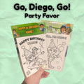 Personalized Go Diego Go Birthday Coloring Activity Pack | Kids Party Favor Topper