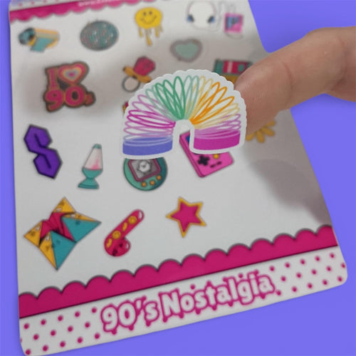 90s Nostalgia Sticker Sheet | Retro Y2K Vinyl Decals