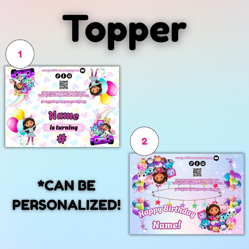 Personalized Gabby's Dollhouse Coloring Sticker Party Favors | Birthday Activity Sheets