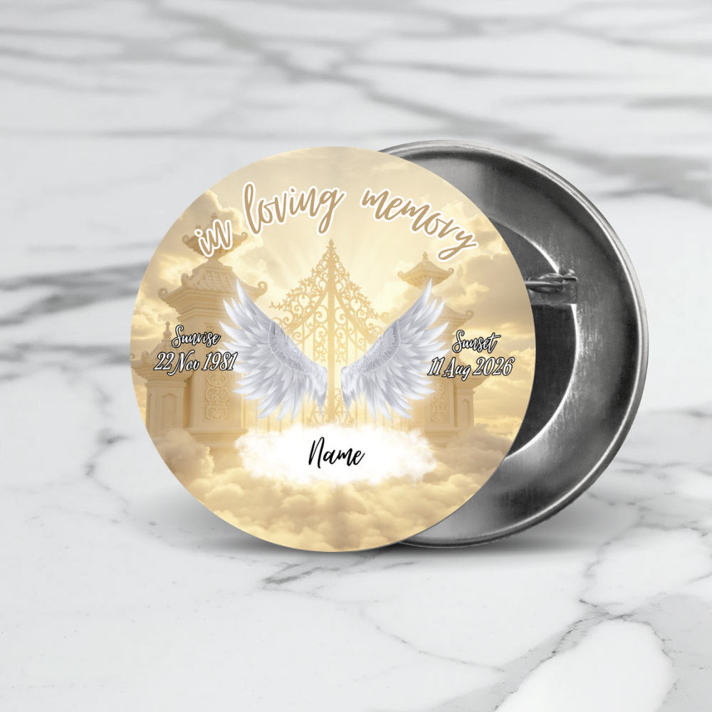Memorial Buttons – 2.25” Personalized Keepsakes