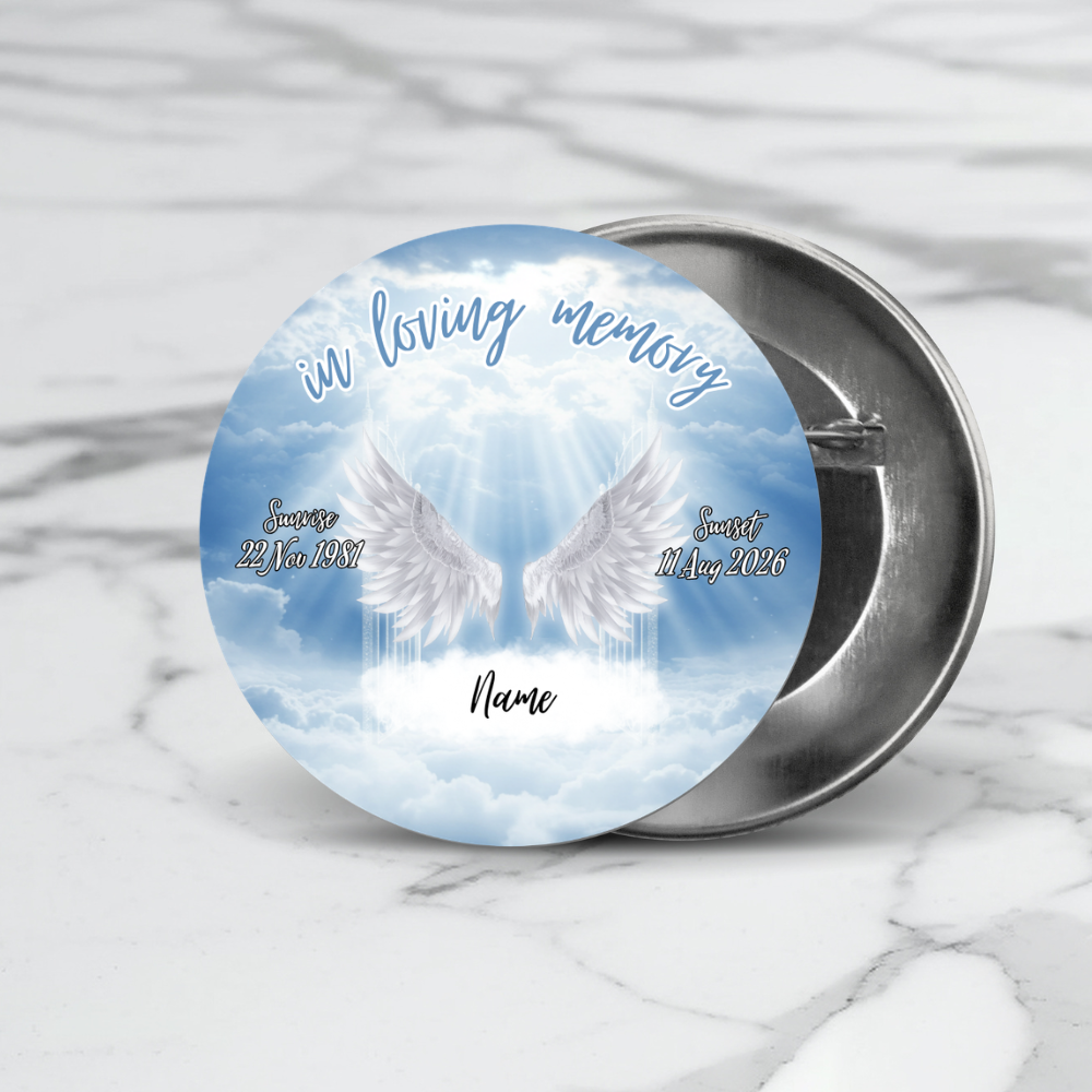 Memorial Buttons – 2.25” Personalized Keepsakes