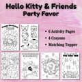 Hello Kitty and Friends Birthday Party Coloring Party Favor