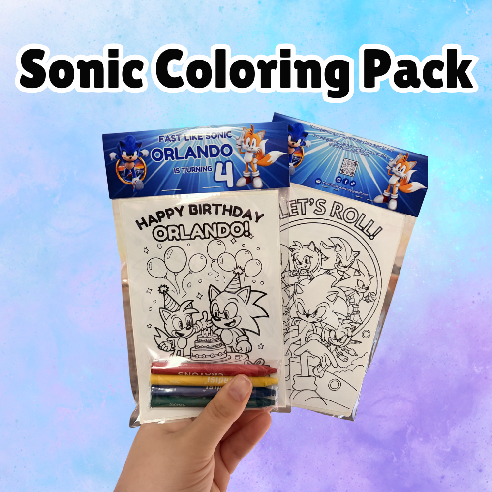Sonic Coloring Pack – Fast & Fun Birthday Party Favor