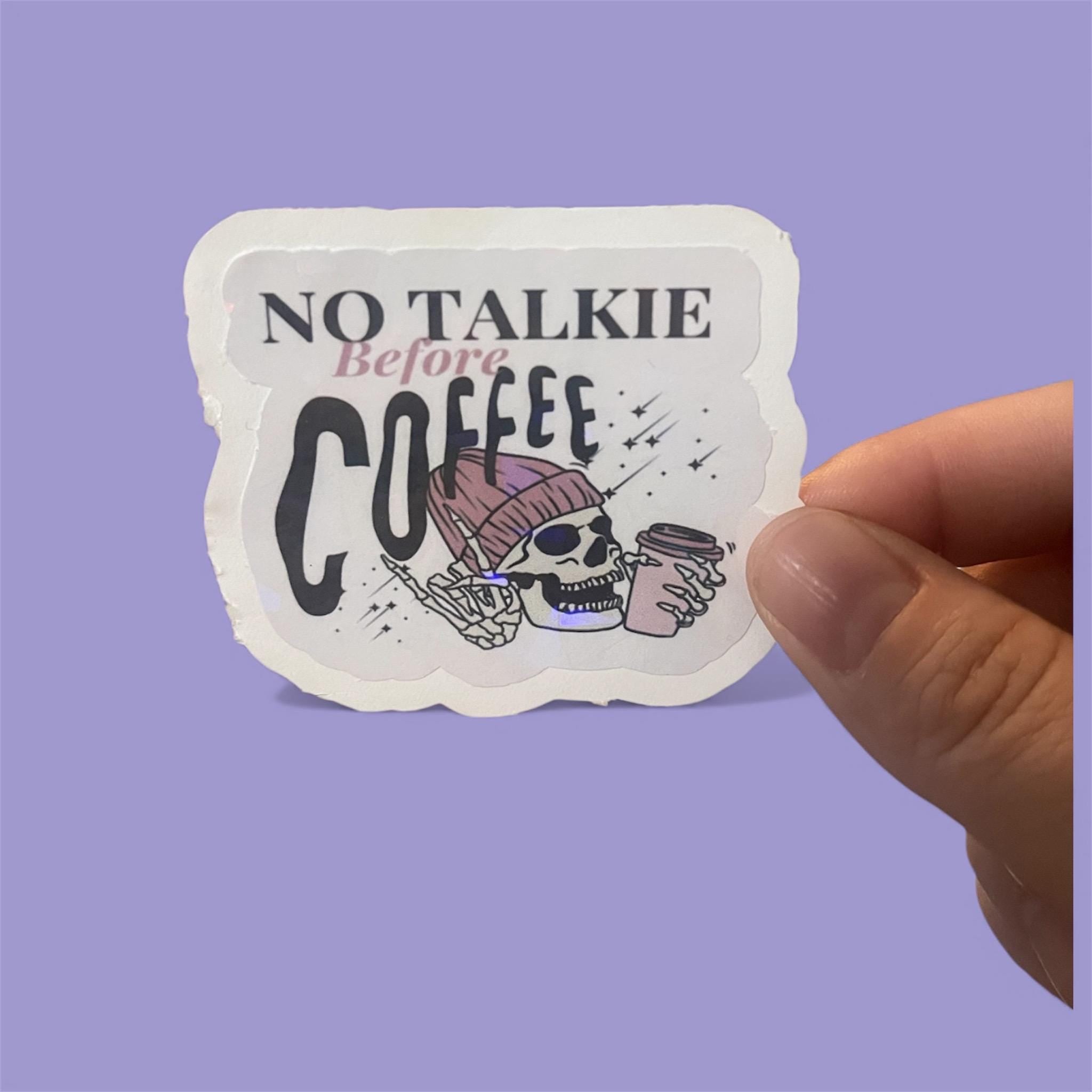 Coffee Lovers Holographic Sticker | Funny Laptop Decal