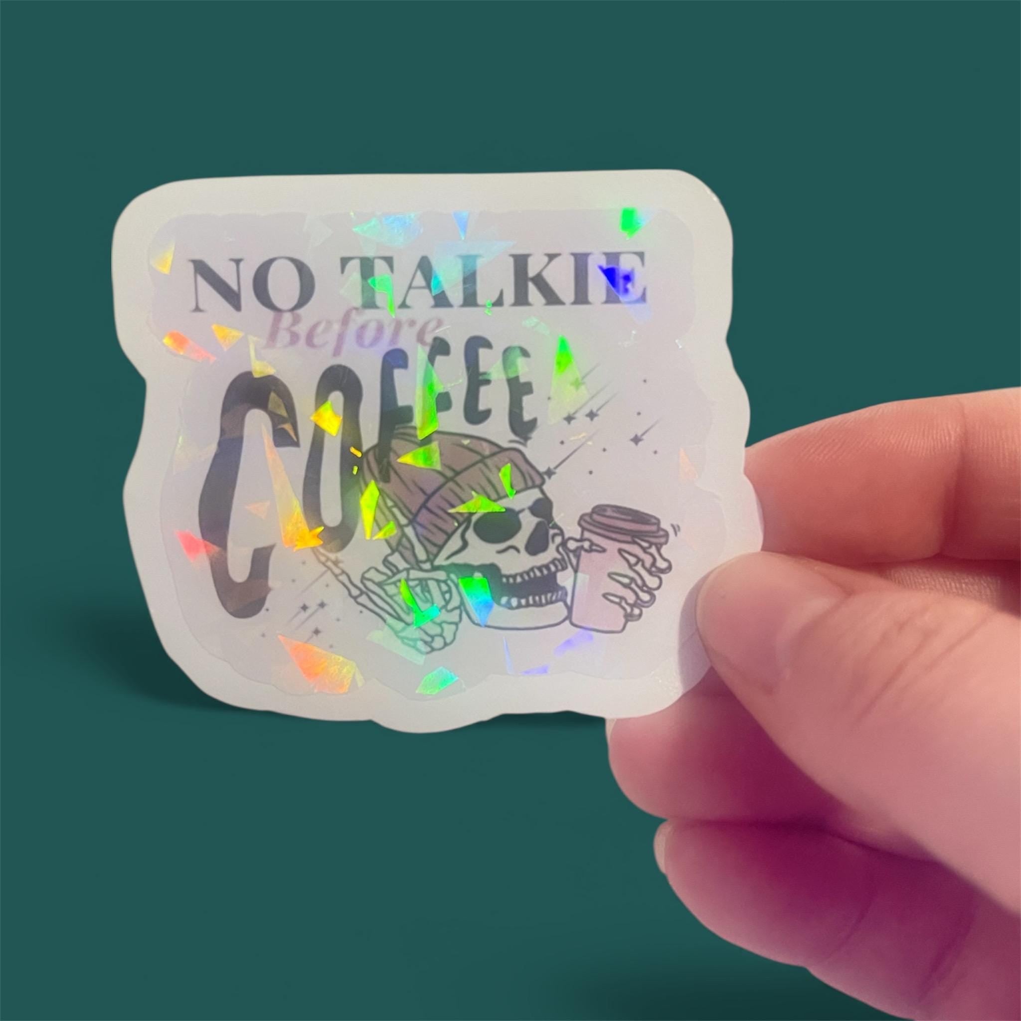 Coffee Lovers Holographic Sticker | Funny Laptop Decal
