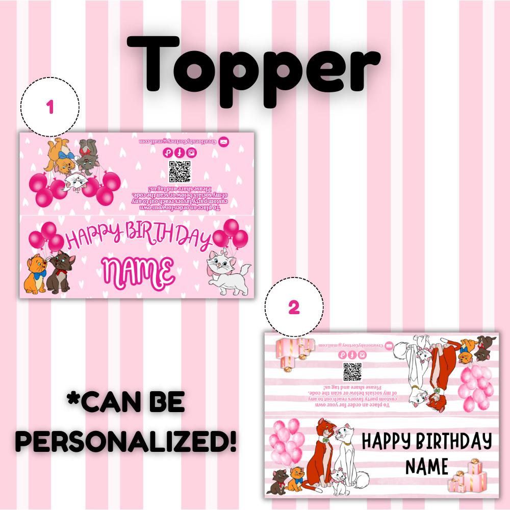 Personalized Aristocats Coloring Birthday Party Favor