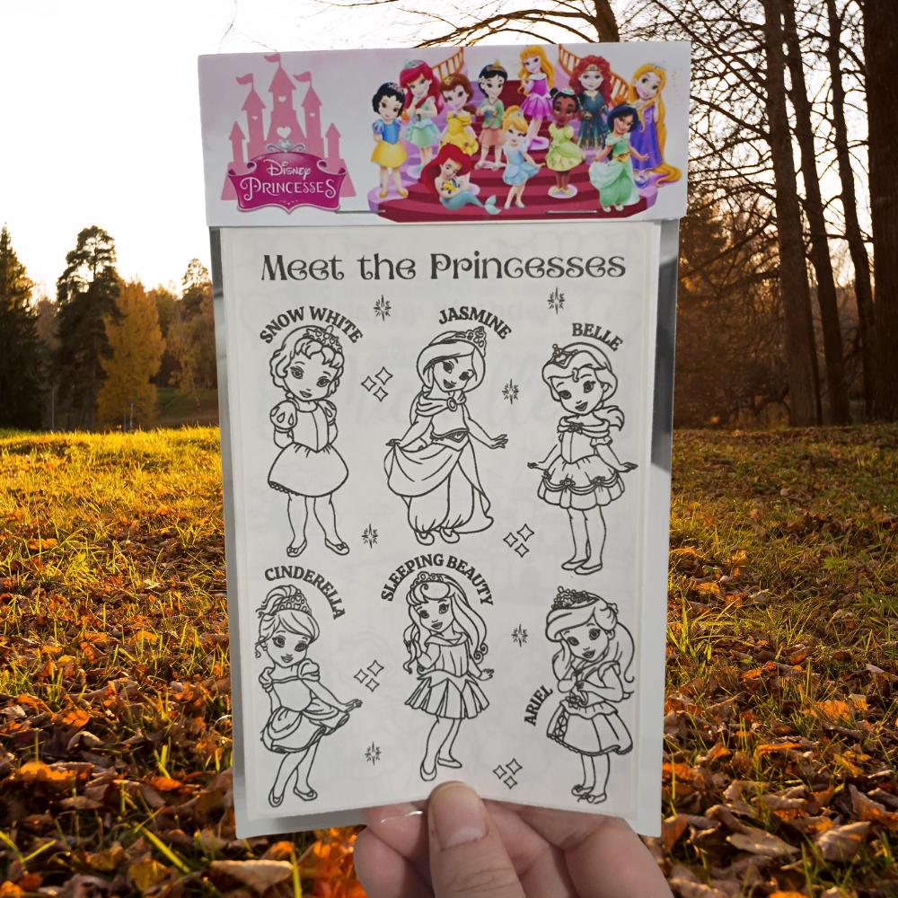 Princess Birthday Party Favor | Coloring Sticker Sheets Activity