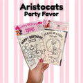 Personalized Aristocats Coloring Birthday Party Favor
