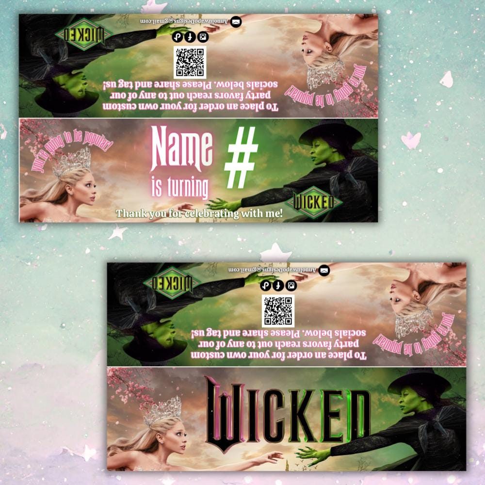 Personalized Wicked Coloring Party Favors | Pink Green Birthday Activity Sheets