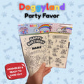 Personalized Doggyland Party Favor • Kids Coloring Birthday Activity • Custom Topper • Assembled & Ready to Hand Out
