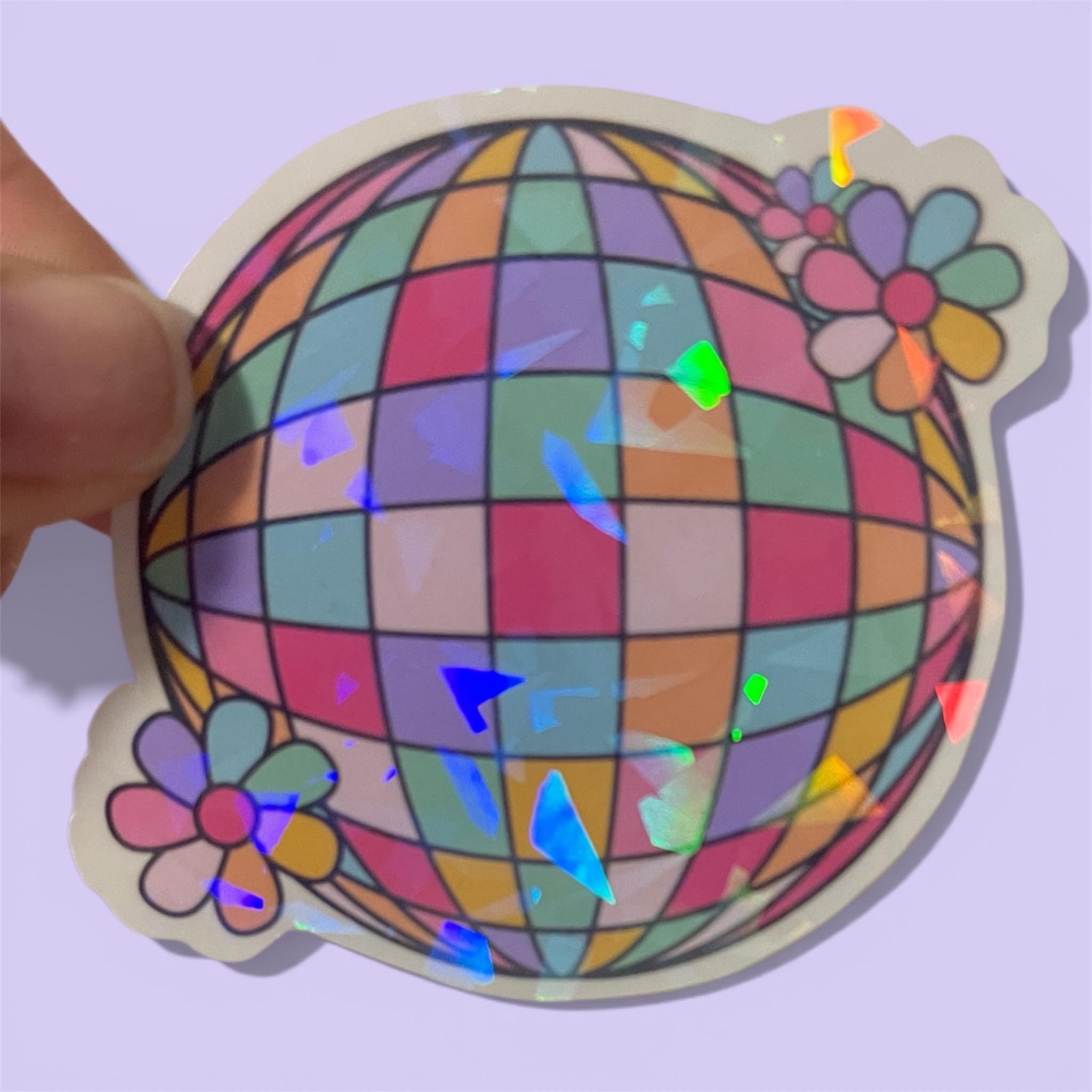 Holographic Disco Ball Sticker | Planner Decal