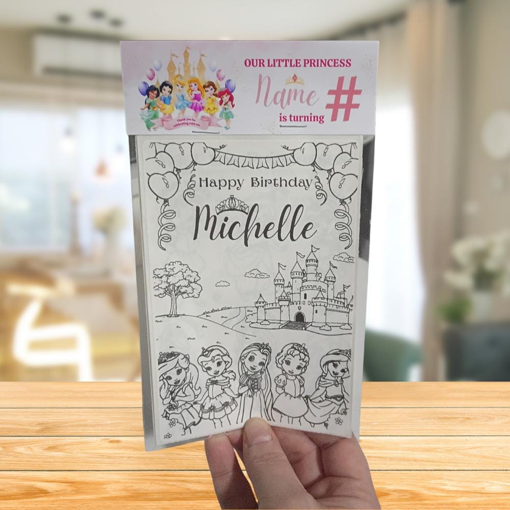 Princess Birthday Party Favor | Coloring Sticker Sheets Activity