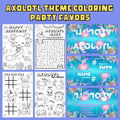 Axolotl Birthday Coloring Party Favor • Custom Coloring Party Favor
