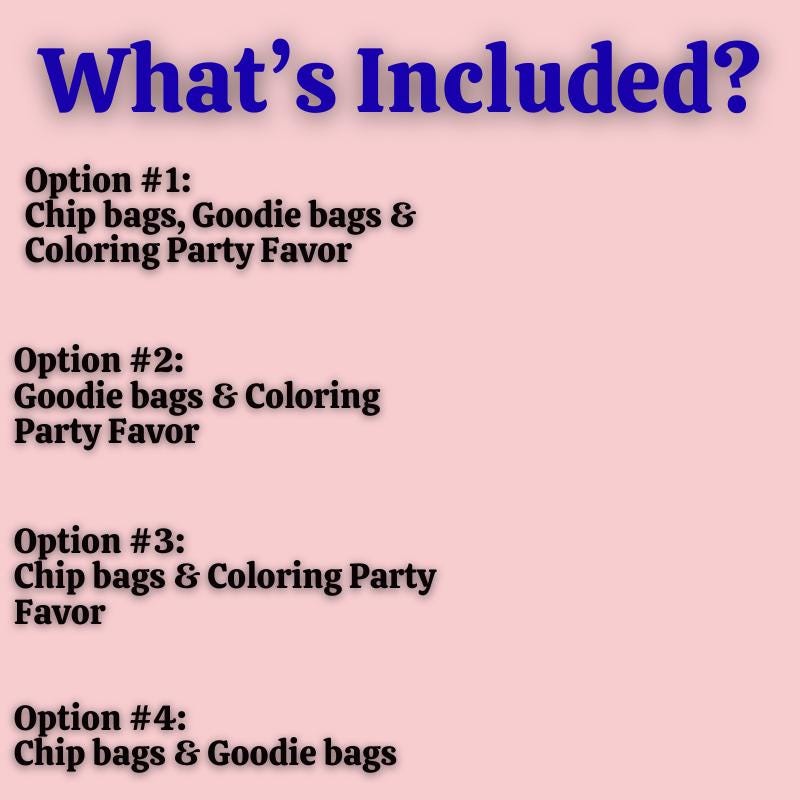 Ice Cream 6 7 Birthday Party Bundle • Custom Chip Bags, Goodie Bags, Coloring Favors