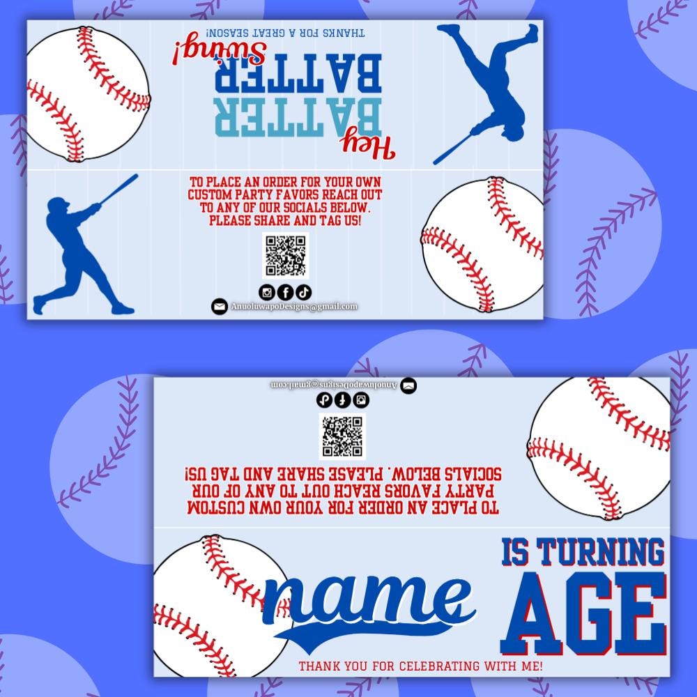 Baseball Party Favor Sticker Sheets • Custom Coloring Party Favor