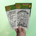 Personalized Ninja Turtle Coloring Party Favors | Birthday Activity Sheets