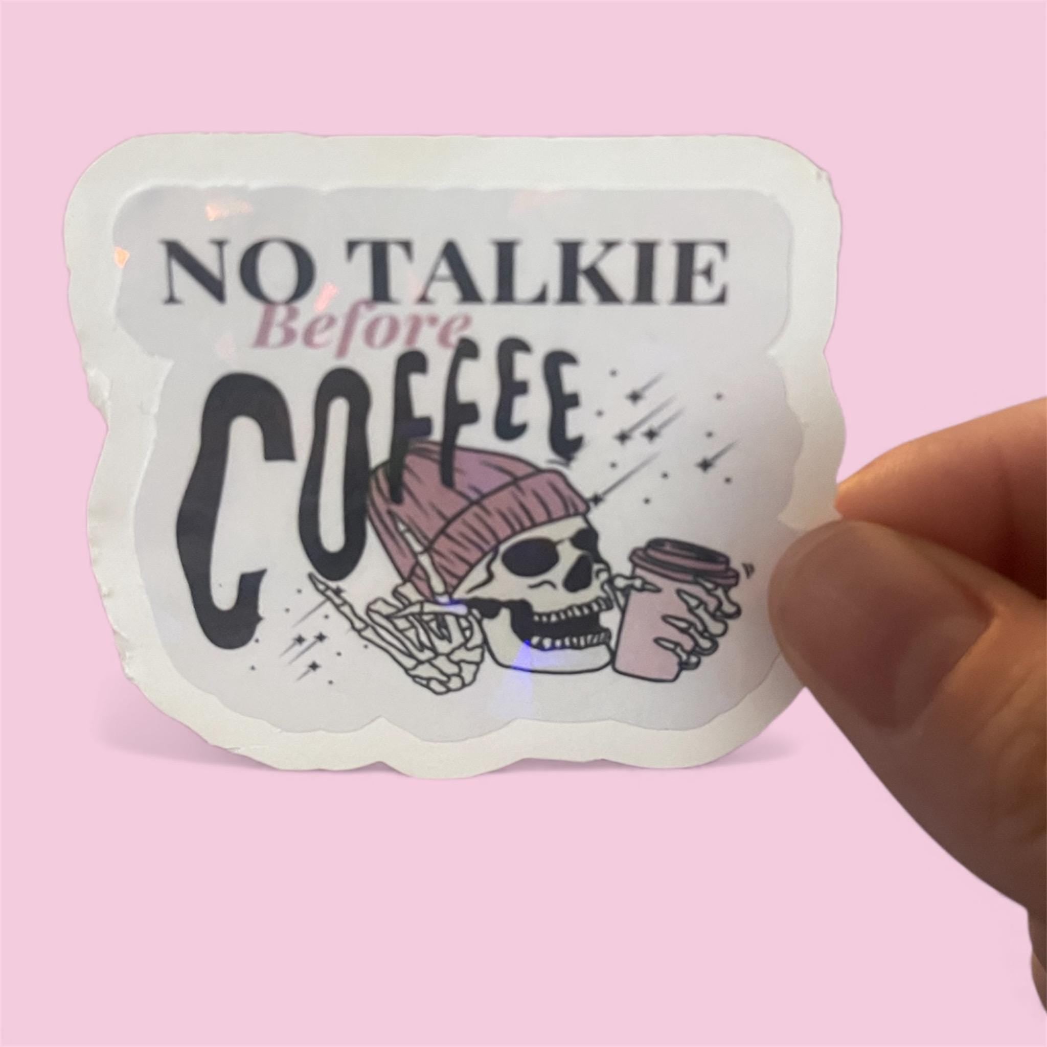 Coffee Lovers Holographic Sticker | Funny Laptop Decal